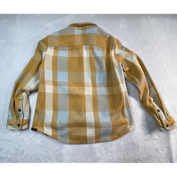 OUTERKNOWN Blanket Shirt Womens XS / S  Yellow Light Blue Plaid - Picture 14 of 14